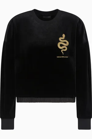 Emporio Armani Chenille sweatshirt with embroidery