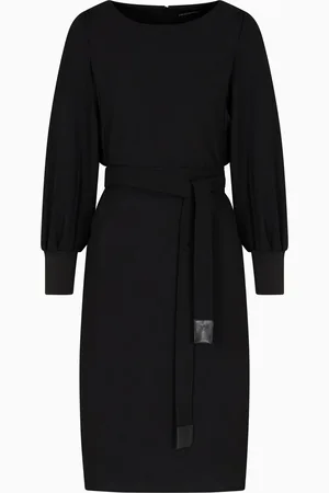 Emporio Armani Fluid crêpe dress with belt