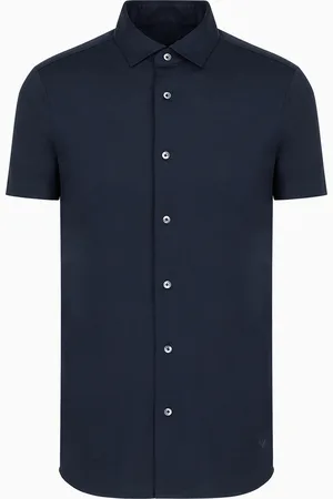 Emporio Armani ASV short-sleeved Lyocell-blend jersey shirt