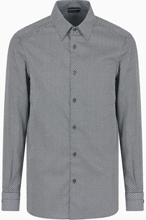 Emporio Armani Printed-pattern stretch cotton shirt