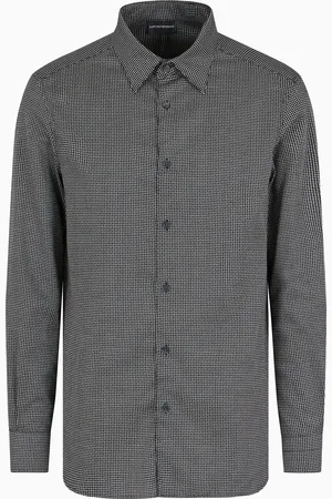 Emporio Armani Printed-pattern stretch cotton shirt