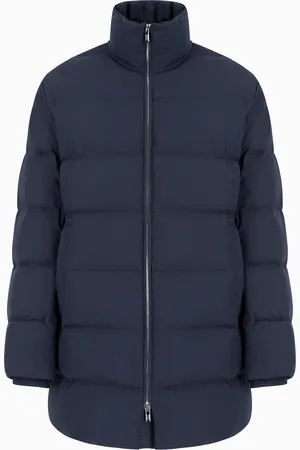 Emporio Armani Oversized, quilted nylon, full-zip puffer jacket
