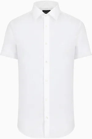Emporio Armani Short-sleeved, stretch nylon-blend shirt