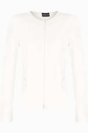 Emporio Armani Ottoman jersey zip-up jacket