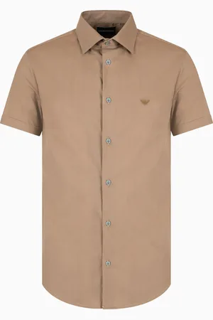 Emporio Armani Short-sleeved, stretch nylon-blend shirt