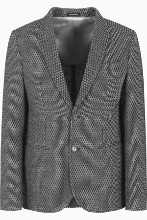 Emporio Armani Icon armure virgin wool single-breasted jacket