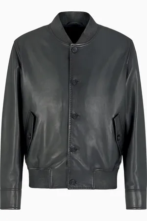 Emporio Armani Blouson in supple nappa lambskin with shading