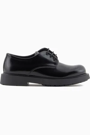 Emporio Armani Abraded fabric lace-ups
