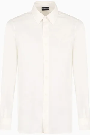 Emporio Armani Printed-pattern stretch cotton shirt