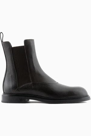 Emporio Armani Grained leather Chelsea boots