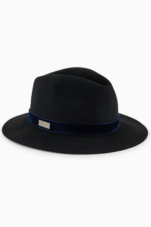 Giorgio Armani Rabbit fur hat with velvet detail