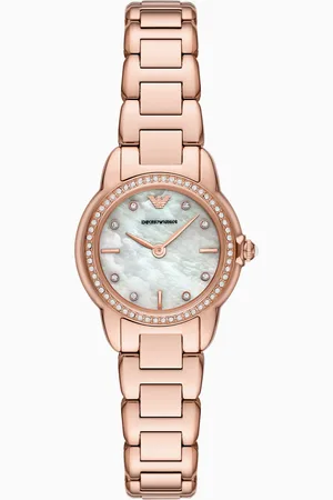 Emporio Armani Two-Hand Rose Gold-Tone Stainless Steel Watch