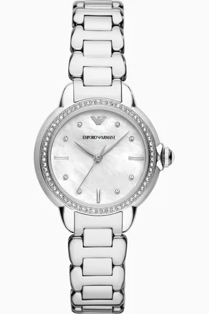 Emporio Armani Three-Hand Stainless Steel Watch