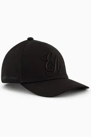 Emporio Armani Twill baseball cap with signature EA logo embroidery