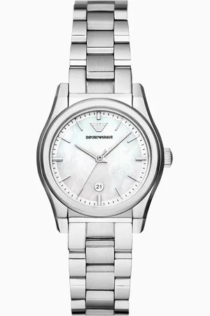 Emporio Armani Three-Hand Date Stainless Steel Watch