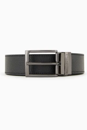 Emporio Armani Palmellato-leather printed reversible belt