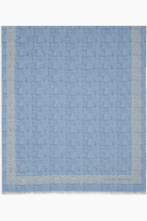 Emporio Armani Abstract chevron jacquard modal-blend stole