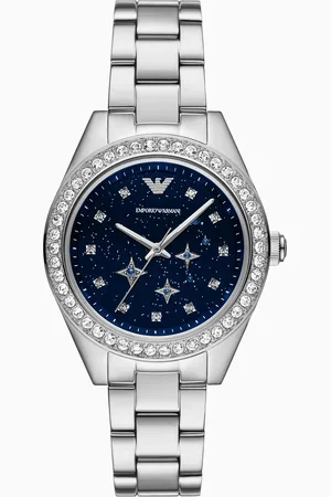 Emporio Armani Three-Hand Stainless Steel Watch