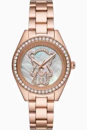 Emporio Armani Three-Hand Rose Gold-Tone Stainless Steel Watch