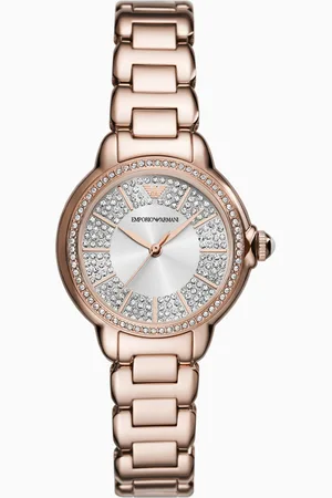 Emporio Armani Three-Hand Rose Gold-Tone Stainless Steel Watch