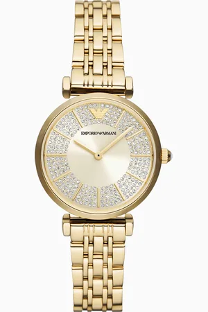 Emporio Armani Two-Hand Gold-Tone Stainless Steel Watch