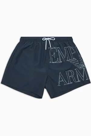 Emporio Armani ASV Swim shorts in bold-logo recycled fabric