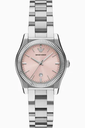 Emporio Armani Three-Hand Date Stainless Steel Watch