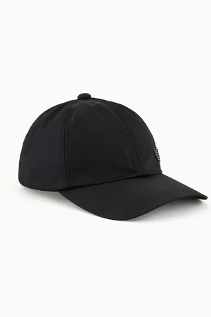 Emporio Armani Nylon baseball cap with eagle plate