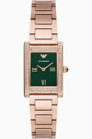 Emporio Armani Two-Hand Rose Gold-Tone Stainless Steel Watch