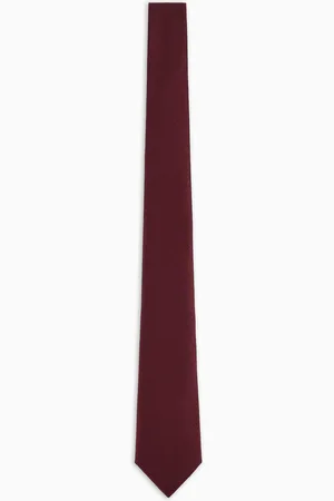 Emporio Armani Pure silk tie with embossed-effect jacquard