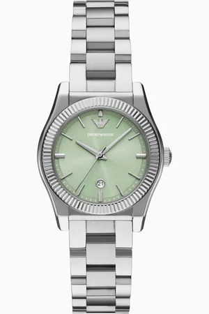 Emporio Armani Three-Hand Date Stainless Steel Watch