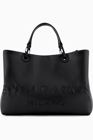 Emporio Armani MyEA shopper bag in interwoven logo leather