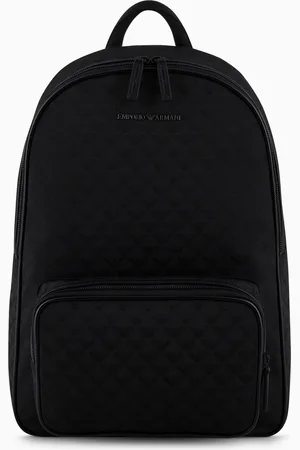 Emporio Armani Nylon backpack with all-over jacquard eagle