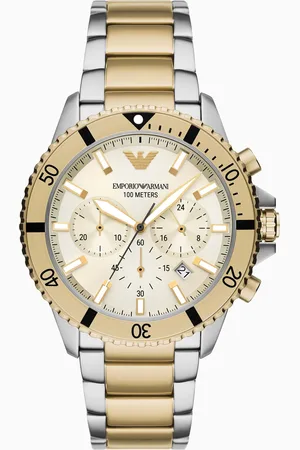 Emporio Armani World Explorer Chronograph Two-Tone Stainless Steel Watch