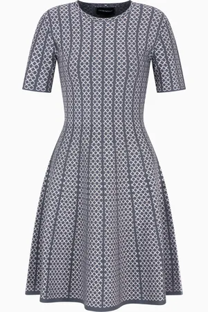 Emporio Armani Jacquard knit flared dress