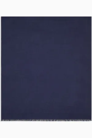 Emporio Armani Modal and cotton stole with all-over jacquard logo