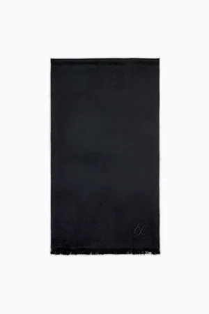 Emporio Armani Lurex stole with signature logo embroidery