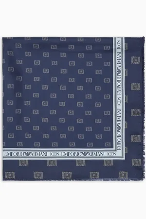 Emporio Armani Silk foulard with Icon print