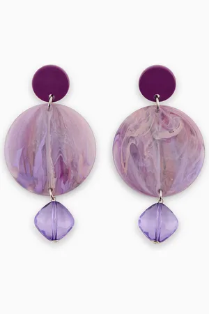 Emporio Armani Marble-look oversized pendant earrings