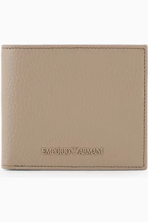 Emporio Armani Tumbled leather wallet with coin pocket