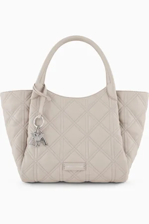 Emporio Armani Quilted nappa leather-effect shopper bag