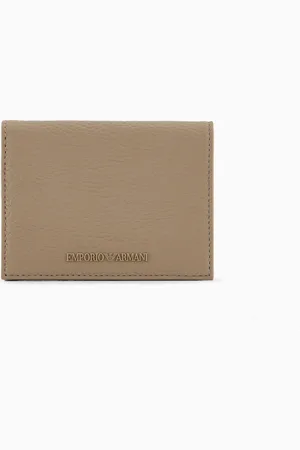 Emporio Armani Tumbled leather compact wallet