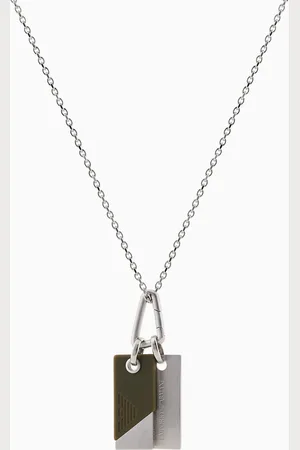 Emporio Armani Stainless Steel Dog Tag Necklace
