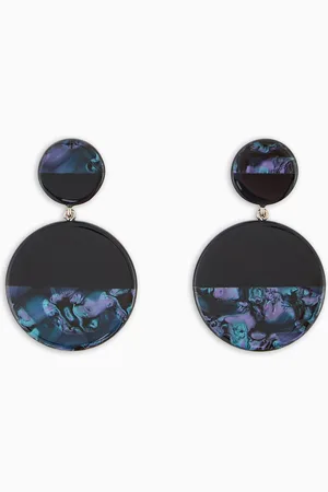 Emporio Armani Semi-variegated hoop pendant earrings
