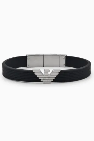 Emporio Armani Black Silicone ID Bracelet