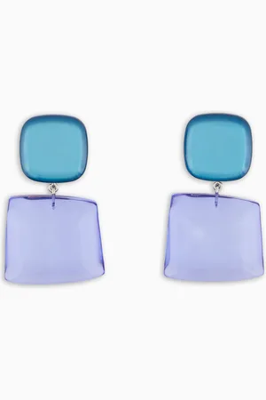 Emporio Armani Pendant earrings with transparent gemstone