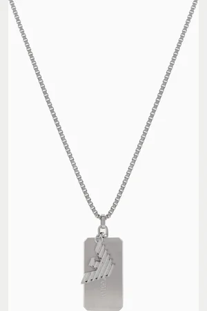 Emporio Armani Stainless Steel Dog Tag Necklace