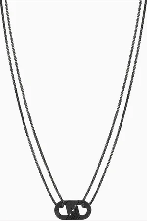 Emporio Armani Black Crystal ID Necklace