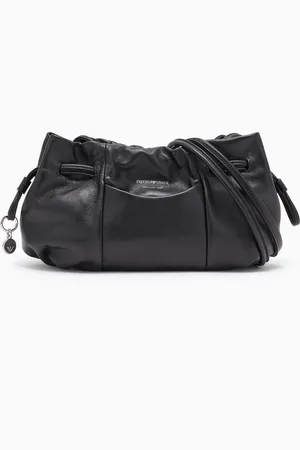 Emporio Armani Small shoulder bag with nappa-leather drawstring
