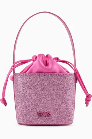 Emporio Armani Glitter shoulder bag with drawstring